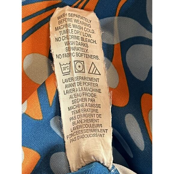 Brooks Blue Orange Floral Racerback Sports Tank Top Women’s Size Small - Picture 9 of 11